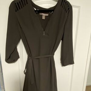 Forever 21 Dark Brown Long Sleeve Dress